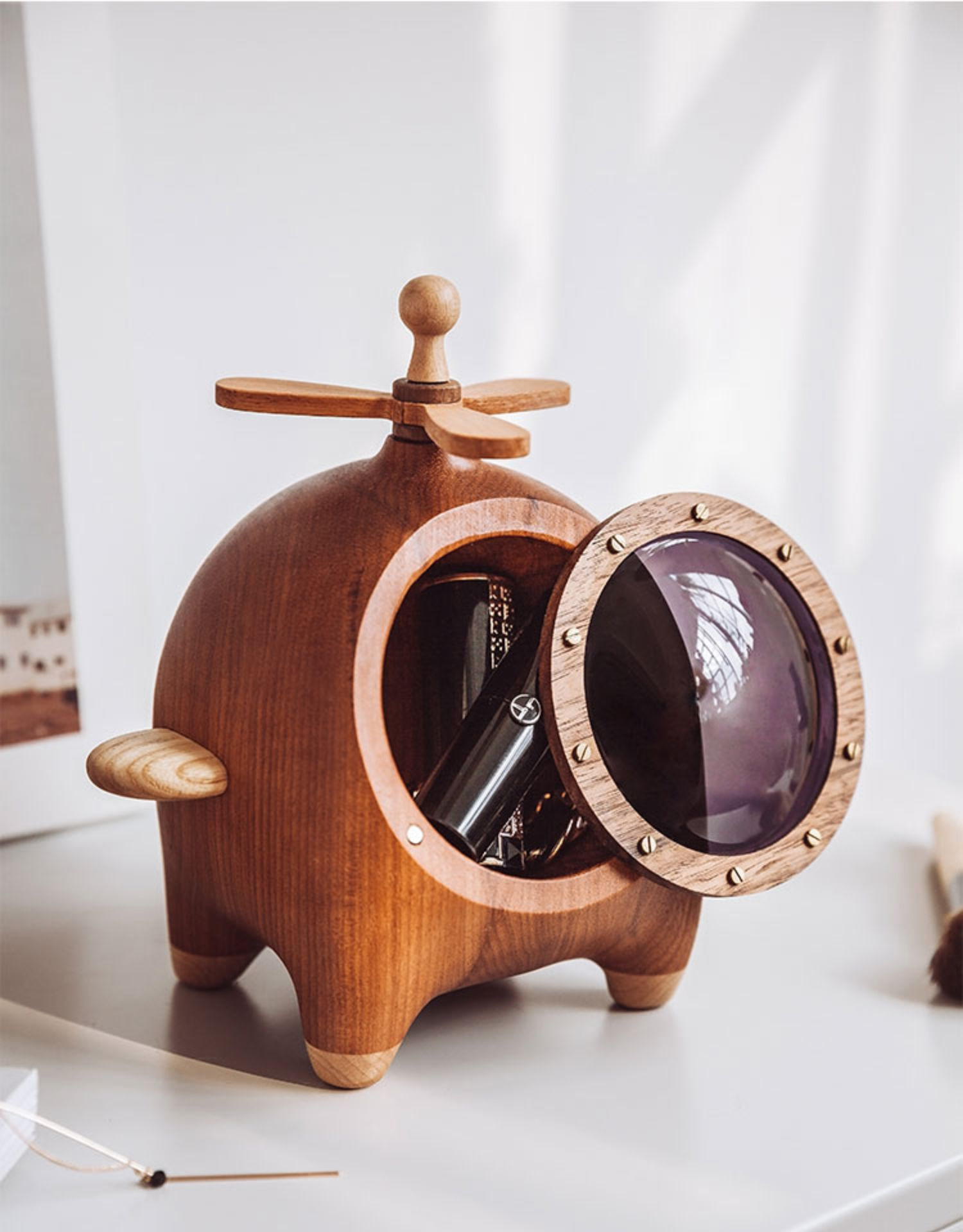 Jewelry Boxes Wooden Handmade Airplane