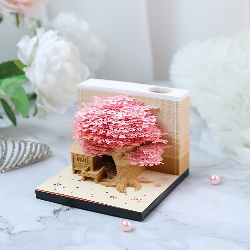 Omoshiroi Block樹屋模型3D立體便簽