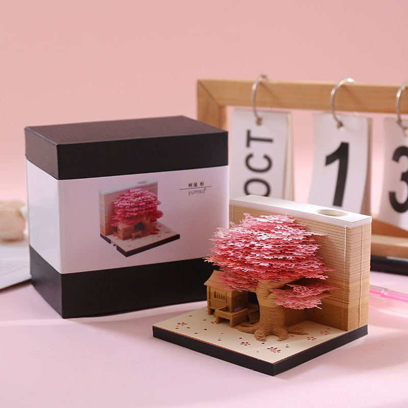 Omoshiroi Block樹屋模型3D立體便簽