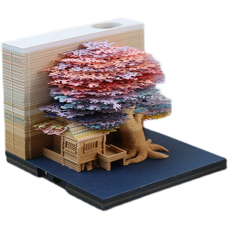 Omoshiroi Block樹屋模型3D立體便簽