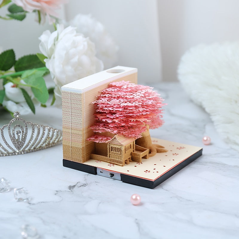 Omoshiroi Block樹屋模型3D立體便簽