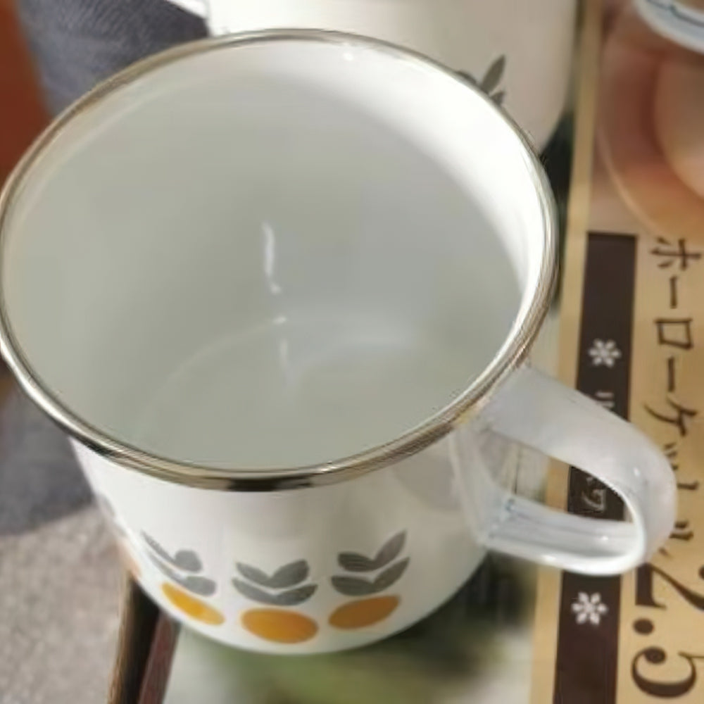 復古鄉村風格加厚搪瓷篝火咖啡杯茶杯 350 毫升