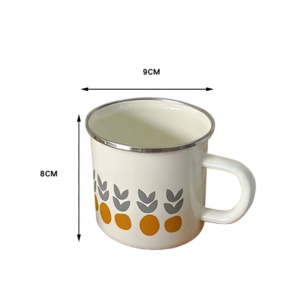 復古鄉村風格加厚搪瓷篝火咖啡杯茶杯 350 毫升
