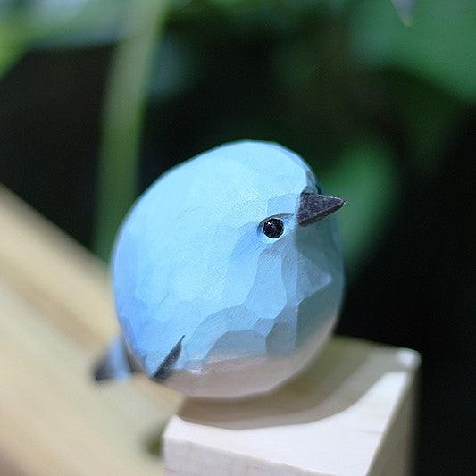 2nd Gen Mountain Bluebird Figurines Hand Carved Painted Wooden