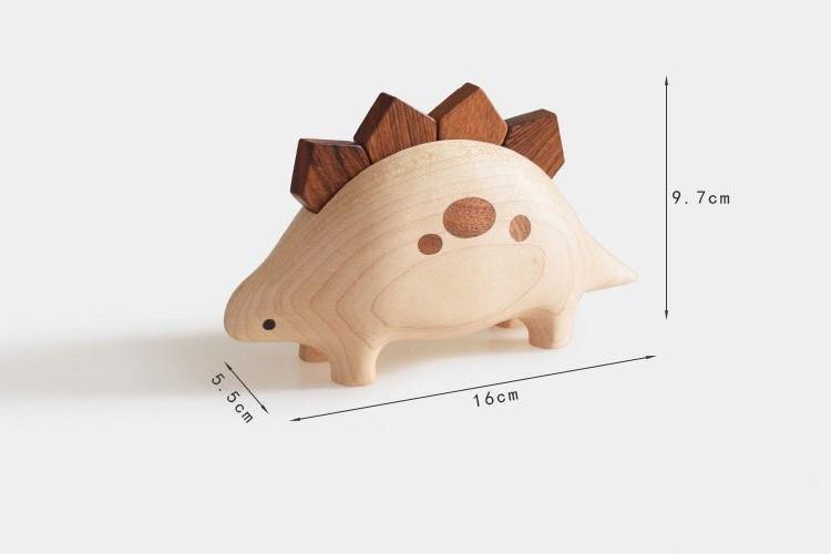 Stegosaurus Fruit Fork Handmade Wooden Dessert Fork Table Decoration