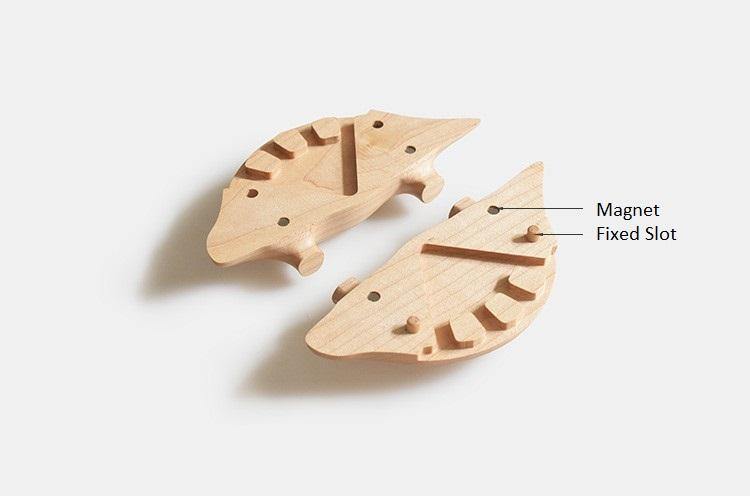 Stegosaurus Fruit Fork Handmade Wooden Dessert Fork Table Decoration