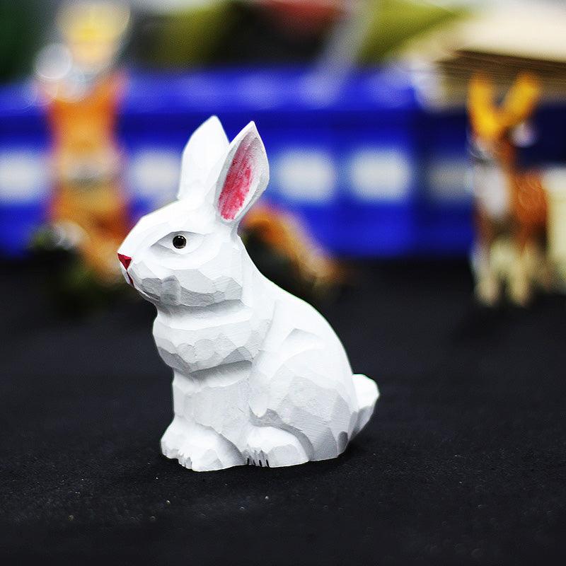 Rabbit Figurine Wooden
