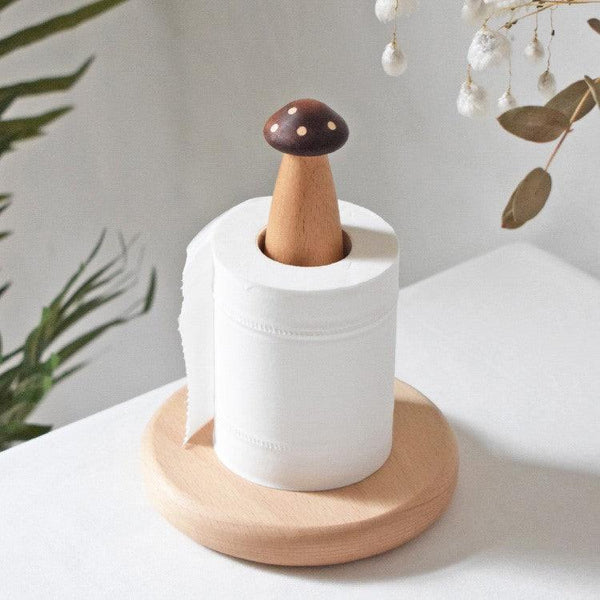 Cinnvoice Mushroom Napkin Holder – Rustic Farmhouse Tabletop Decor For Kitchen Or Dining Room