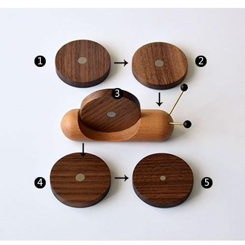カタツムリコースターセット木製手作り家の装飾製品