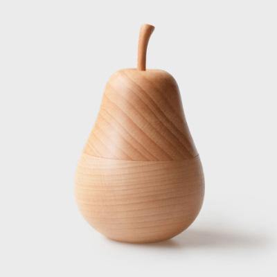 Toothpick holder Handmade Wooden Pear Table Decoration