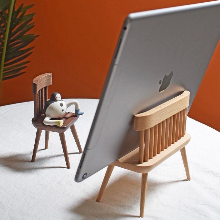 Chair and Bench Phone Stand Stand Handmade Wooden