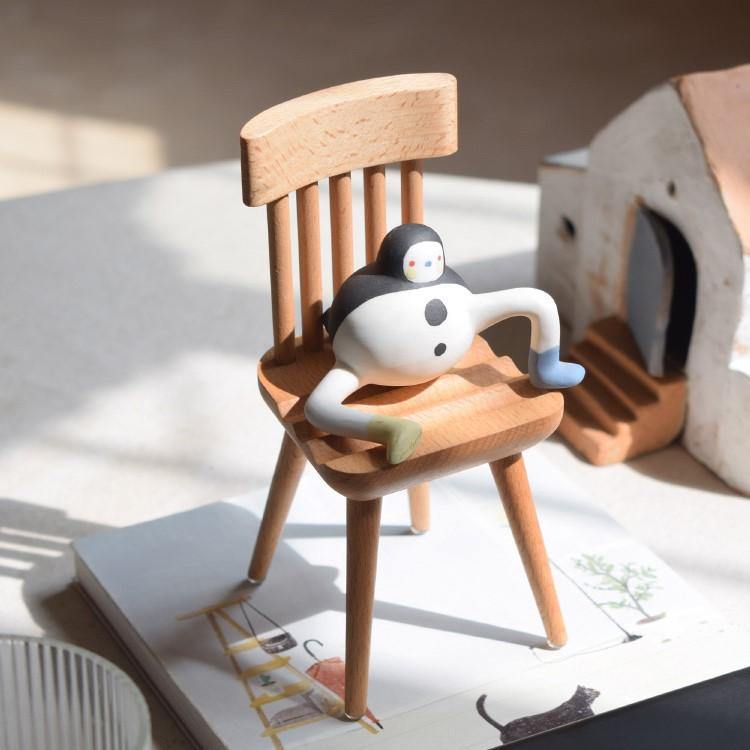 Chair and Bench Phone Stand Stand Handmade Wooden