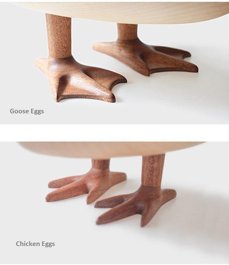 プレート木製の手作りのガチョウと鶏の足