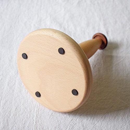 Titular de tejido de setas soporte de papel de rodillo hecho a mano de madera