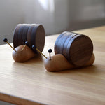 Snail Coaster set Wooden Handmade Home Decor Products - Lazylifeshop