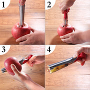 Premium Apple Corer Remover, Stainless Steel Apple or Pear Core Remover Tool