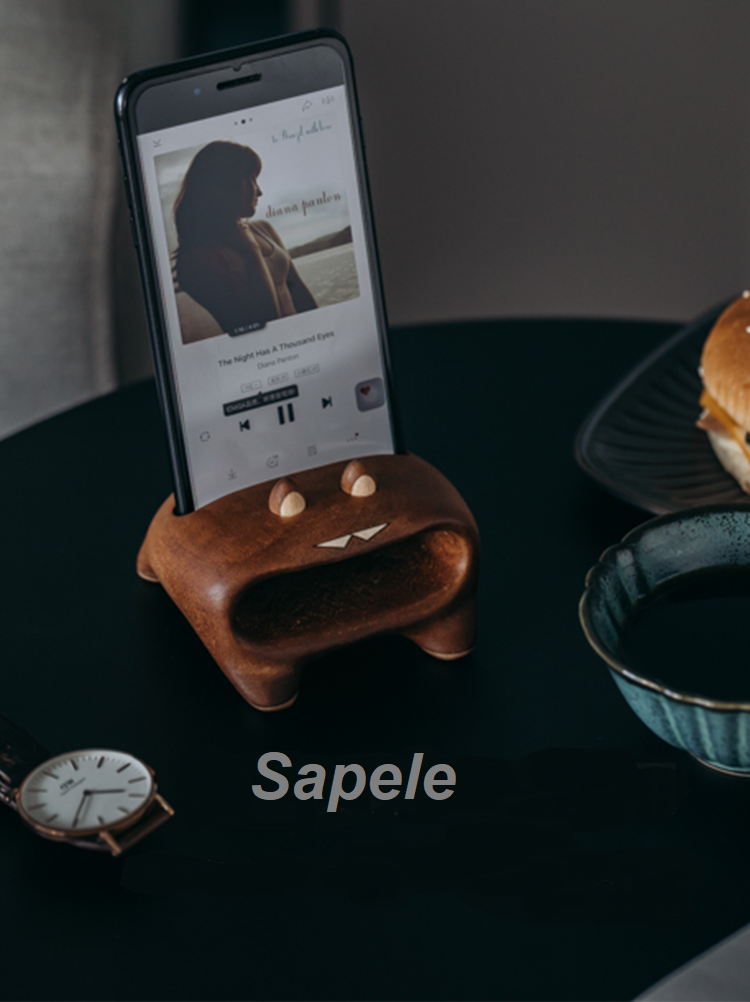 Noise Cat Wooden Phone Speaker Cell Phone Stand