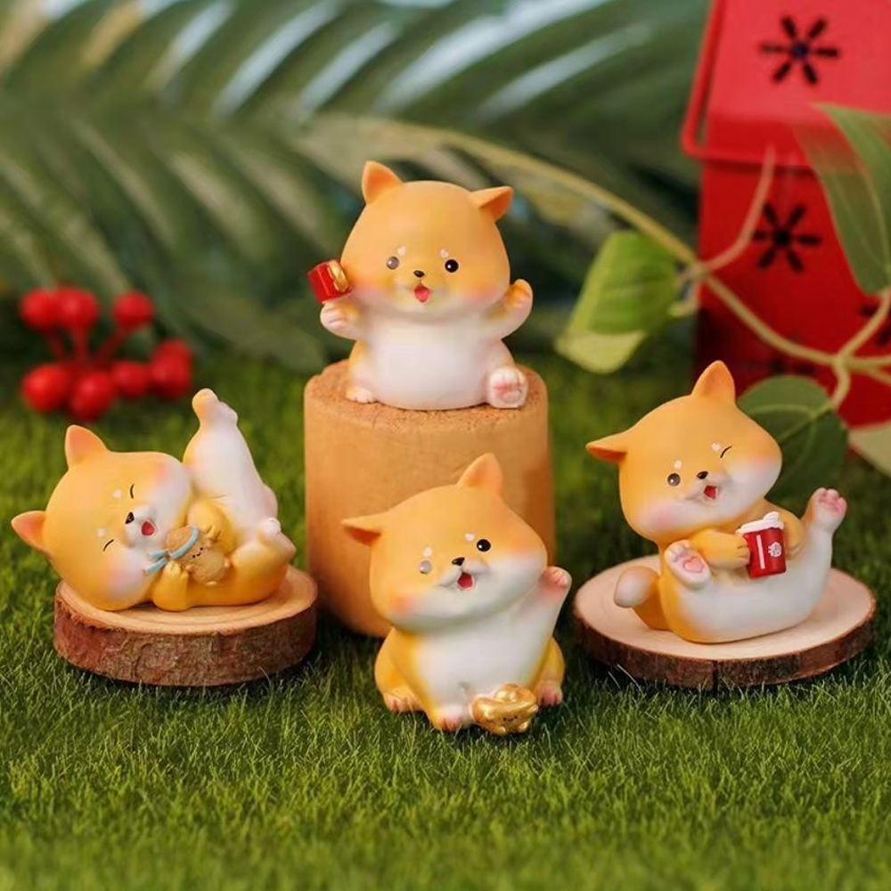 Small Shiba Inu resin decoration ornaments (with gift box + gift bag)