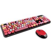 Wireless Robotic Punk Round Key Keyboard Mouse Set - Lazylifeshop