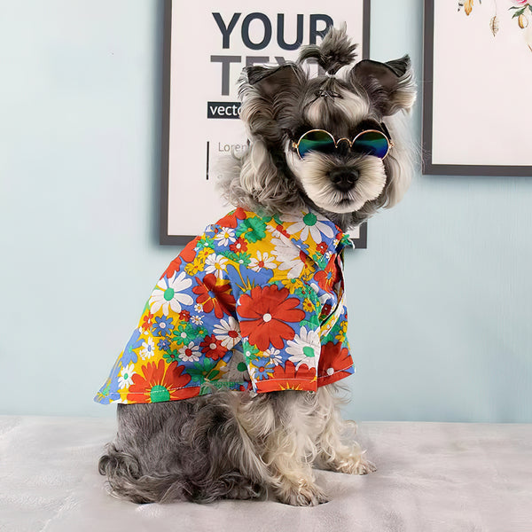Pet Dog Summer Thin Colorful Flowers Doggy Shirt Dog Clothing Puppy Clothing XL Pet Dog Summer Thin Colorful Flowers Doggy Shirt Dog Clothing Puppy Clothing XL