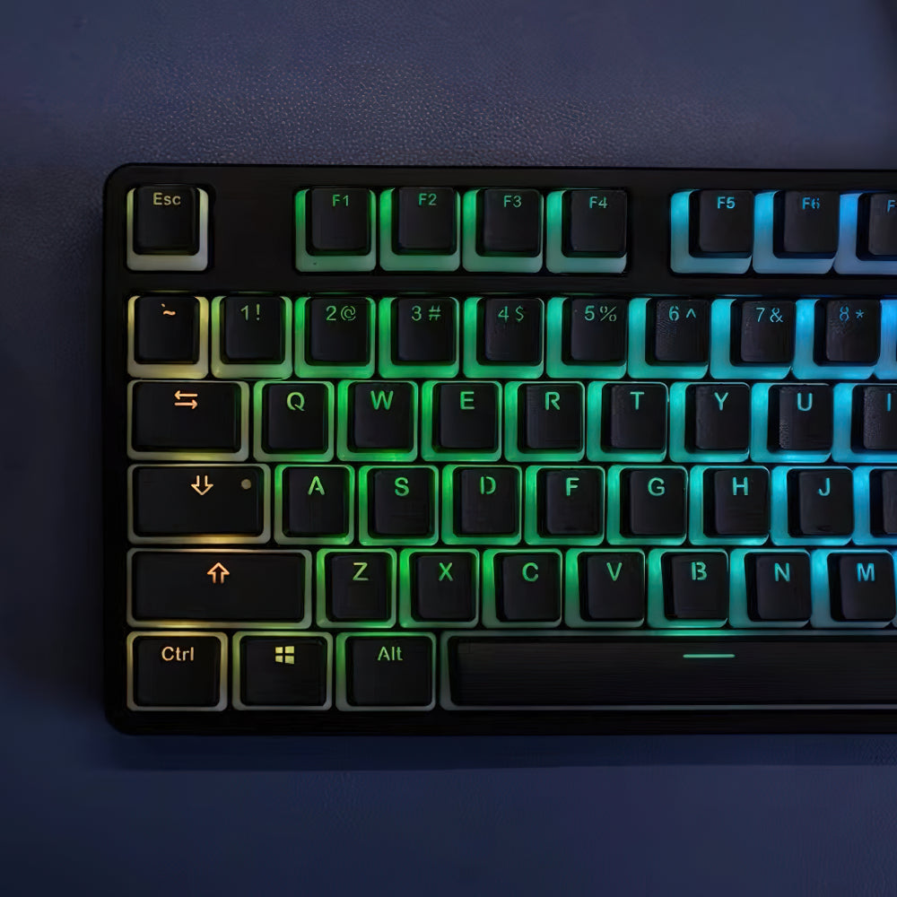 IROK FE87/104 白色黑色 RGB 遊戲機械鍵盤帶熱插拔紅軸茶軸按鍵