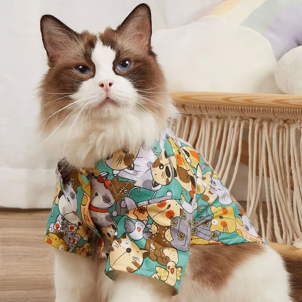 貓服裝有趣的寵物衣服小貓角色扮演服裝小狗襯衫