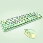 Wireless Robotic Punk Round Key Keyboard Mouse Set - Lazylifeshop