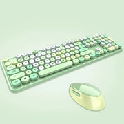 Wireless Robotic Punk Round Key Keyboard Mouse Set - Lazylifeshop
