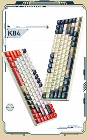 iBlancod K84 Hot-swappable Wireless 2.4G Bluetooth RGB Pbt 84 Keys Mechanical Gaming Keyboard