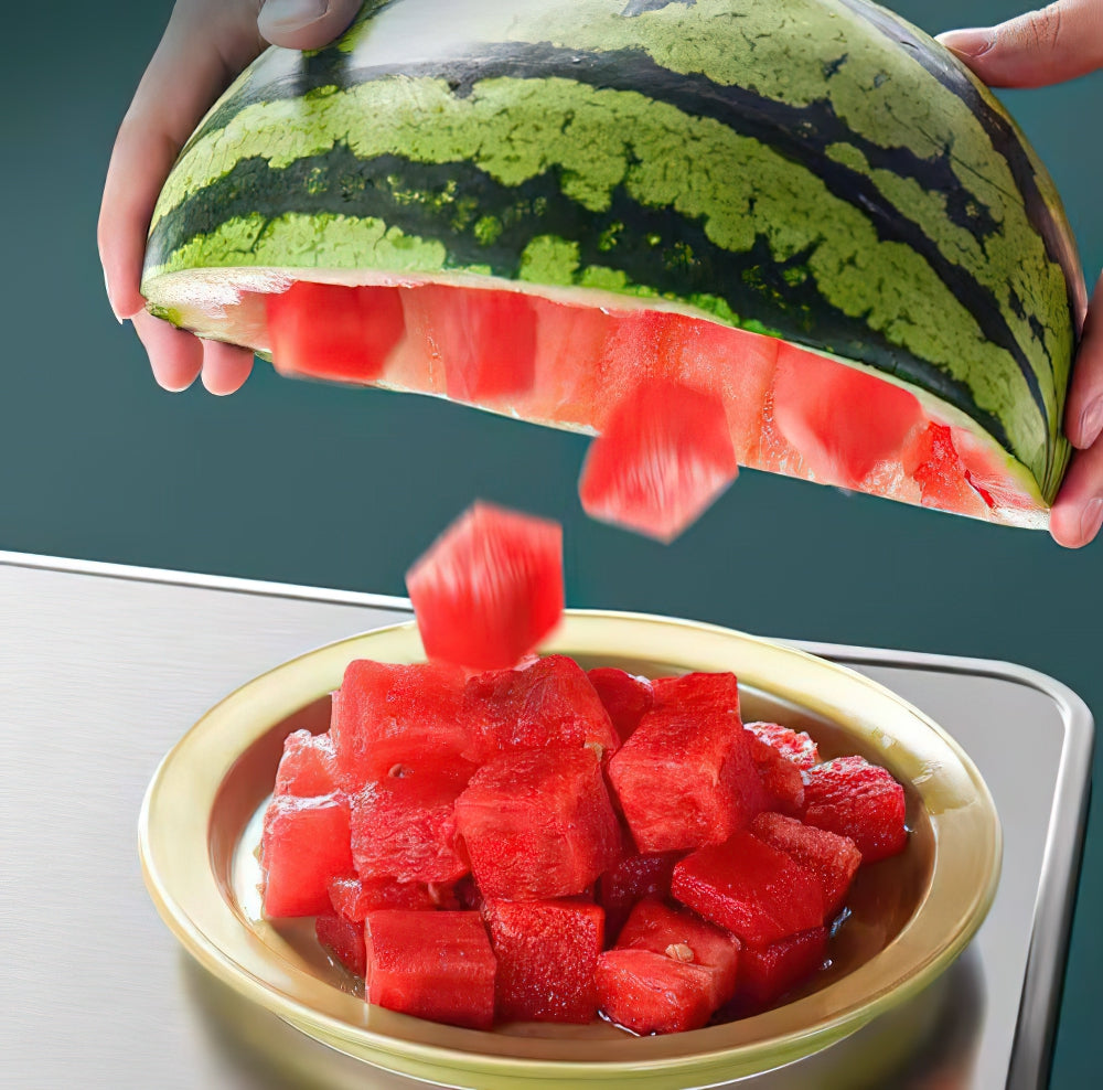 Stainless Steel Watermelon Slicer Cutter, Slice, Grip and Cube