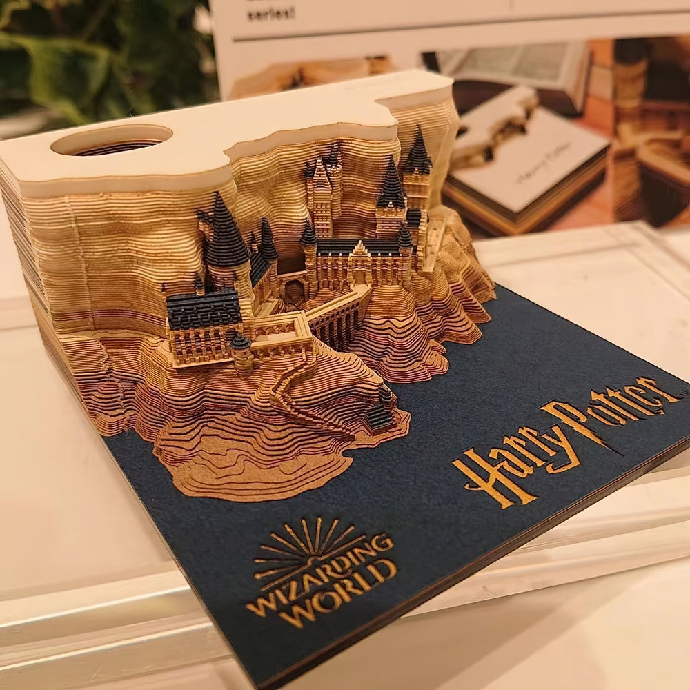ホグワーツ城3Dメモ帳付箋クリエイティブバースデーギフト