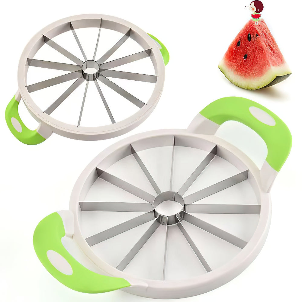 Cortador de sandía mejorado, herramientas de corte de fruta de melón de acero inoxidable, cortador multiusos de cocina