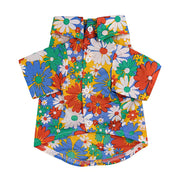 Pet Dog Summer Thin Colorful Flowers Doggy Shirt Dog Clothing Puppy Clothing