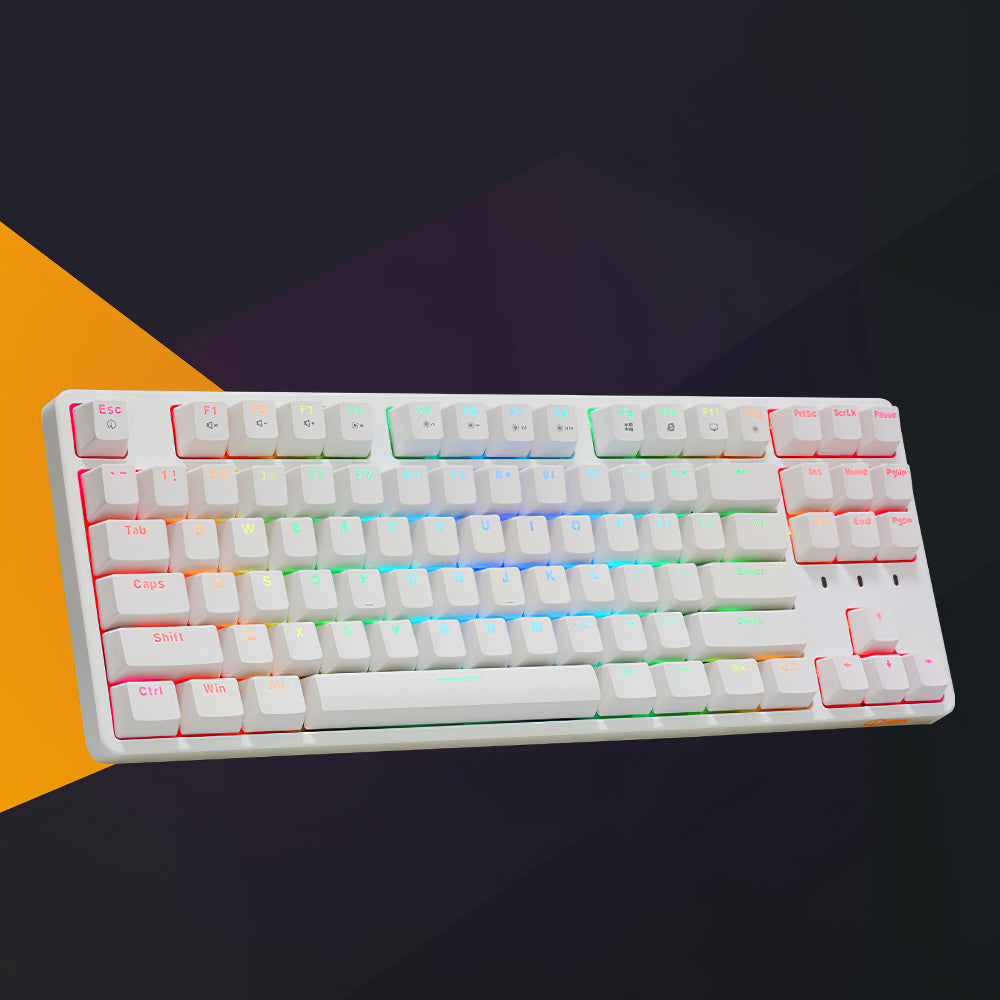 IROK FE87/104 White Black RGB Gaming Mechanical Keyboard With Hot Swapping Red Switch Brown Switch