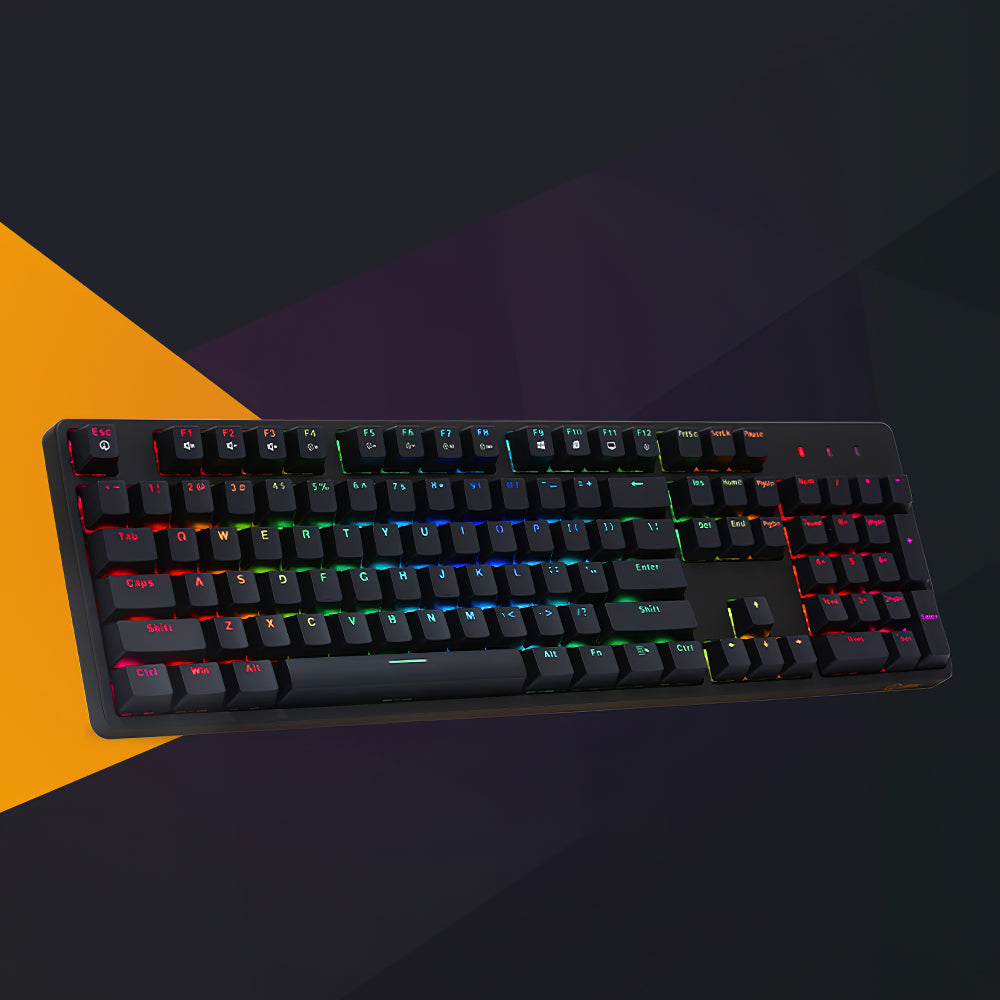 IROK FE87/104 白色黑色 RGB 遊戲機械鍵盤帶熱插拔紅軸茶軸按鍵