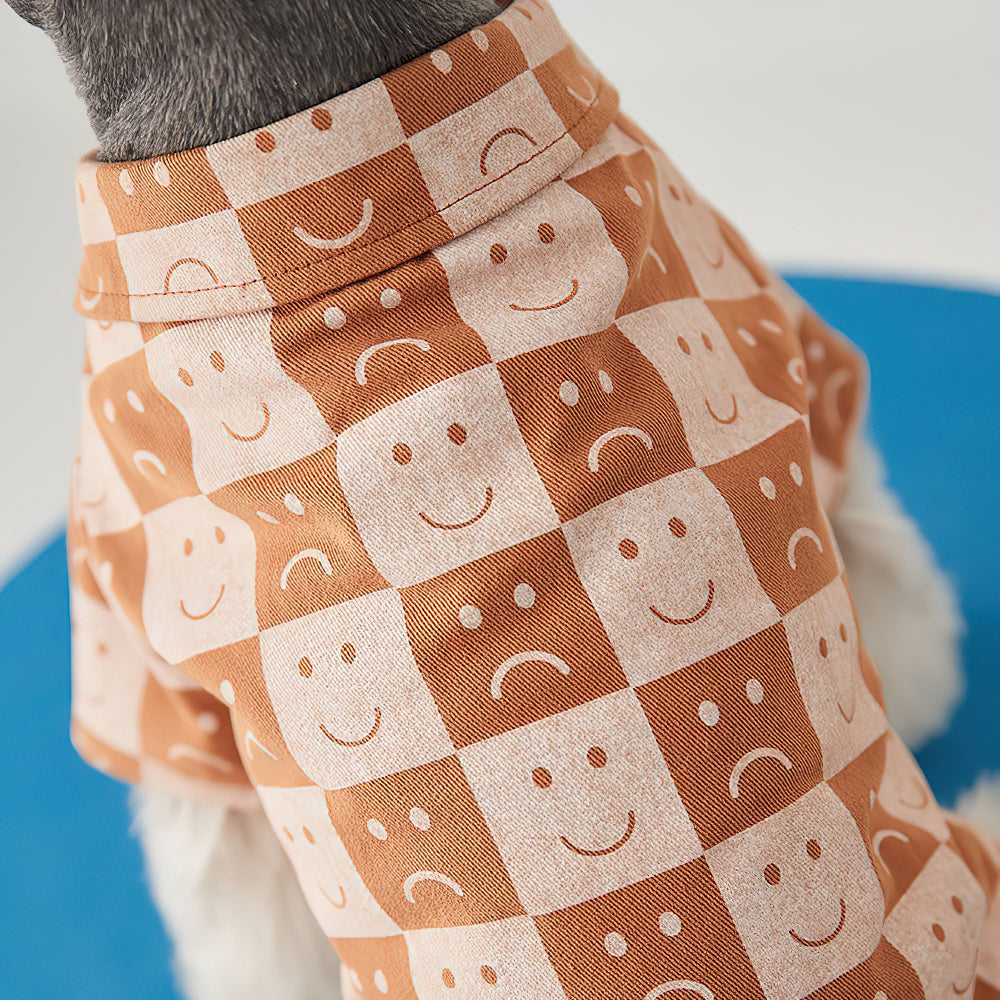 Mascota perro primavera y otoño delgada sonrisa perrito camisa perro ropa cachorro ropa